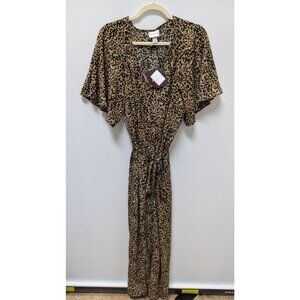 AVA & VIV Brown/Black Animal Print Maxi Dress
